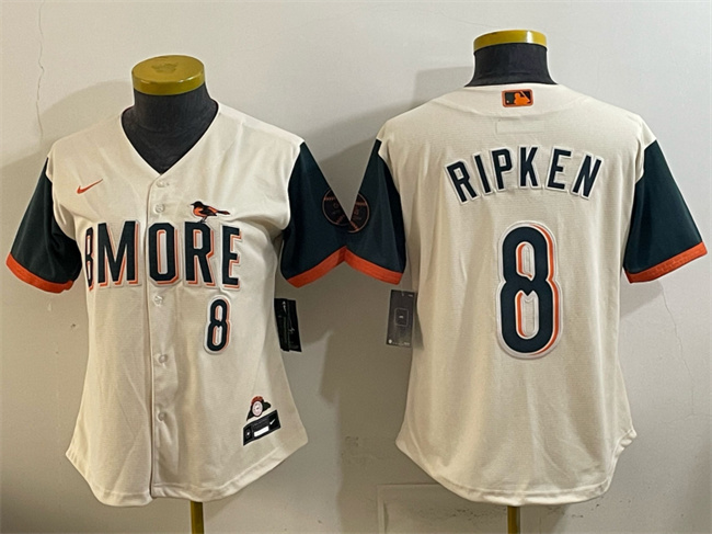 Youth Baltimore Orioles #8 Cal Ripken Jr Natural 2026 City Connect Stadium Stitched Baseball Jersey